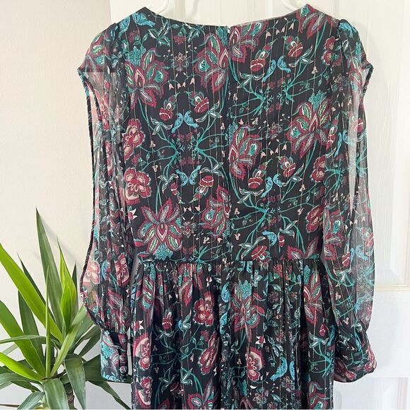 ModCloth Floral Metallic Maxi Dress - Picture 7 of 9